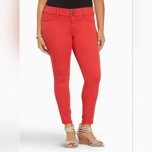 torrid Jeans Torrid Red Wash Jeggings Poshmark
